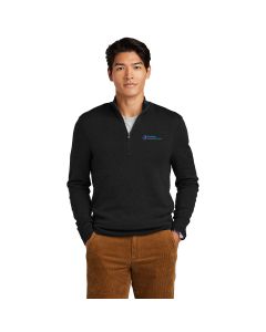 Brooks Brothers - Washable Merino Birdseye 1/4-Zip Sweater