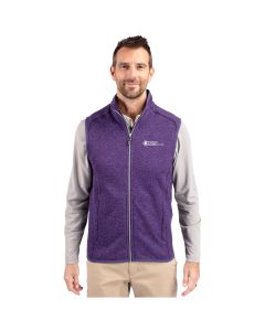 Cutter & Buck Men's Mainsail Sweater-Knit Full Zip Vest