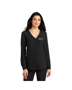 Port Authority - Ladies Long Sleeve Button-Front Blouse