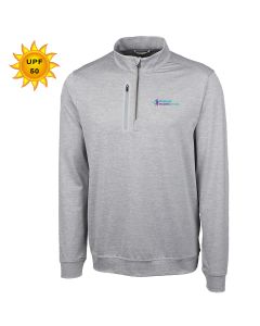 Cutter & Buck Mens Stealth Heathered Quarter-Zip Pullover